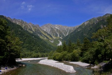 上高地　穂高連峰